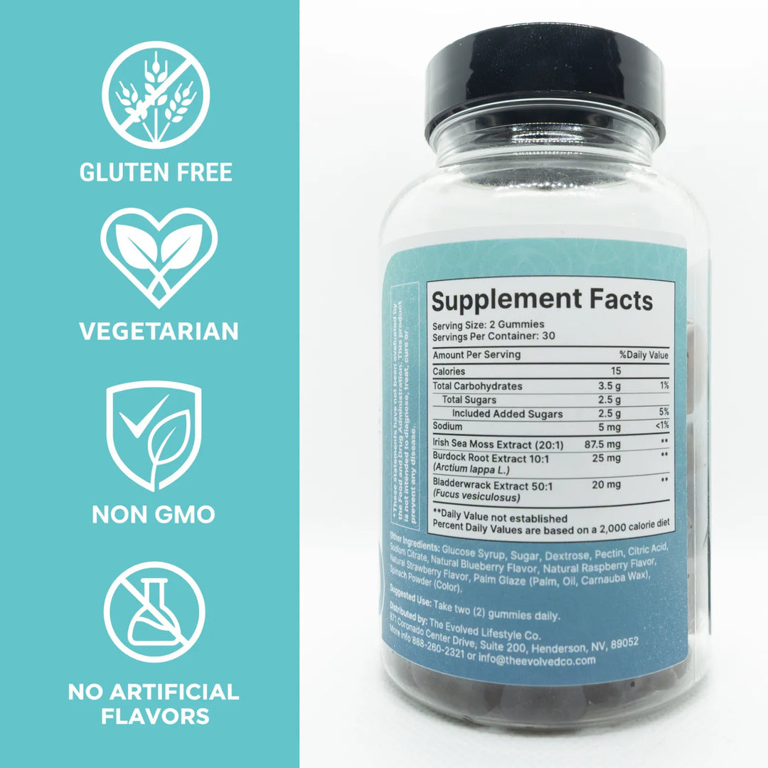 Irish Sea Moss - 60ct Gummys - Berry Bliss Flavor